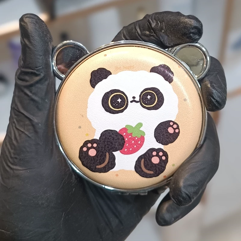 آینه جیبی دوطرفه کرمی